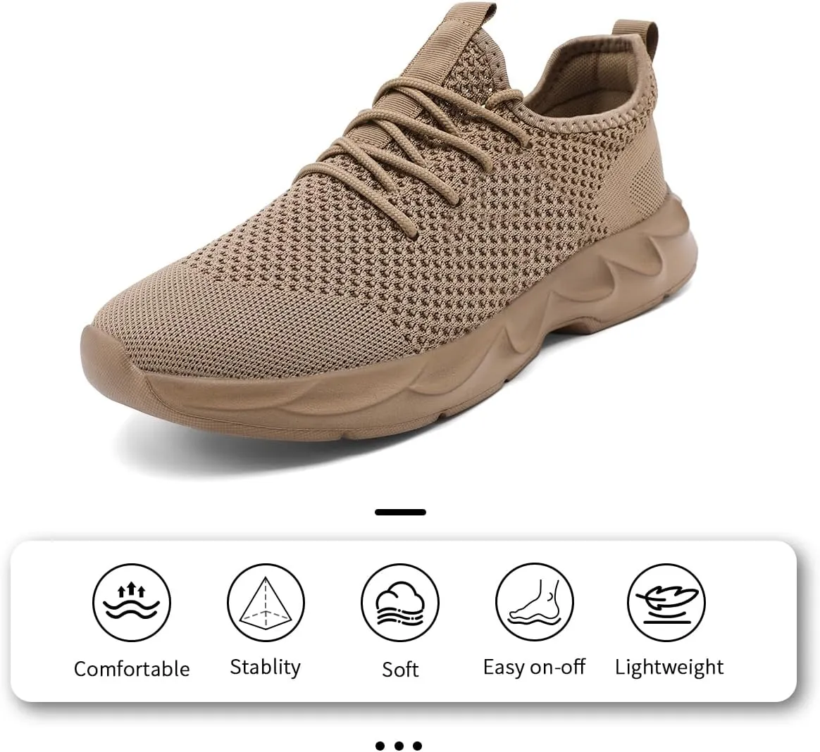 Mens Walking Shoes Slip On Tennis Non Slip Sneakers Outdoor Running Sports Trainers Athletic Sneaker Road Casual Workout Lightweight Shoes