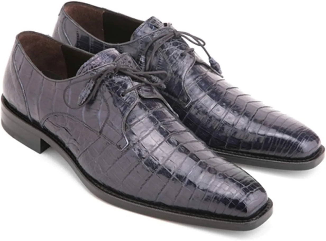 Mezlan Men's Crocodile Lace Up Anderson Blue / 10 / Medium