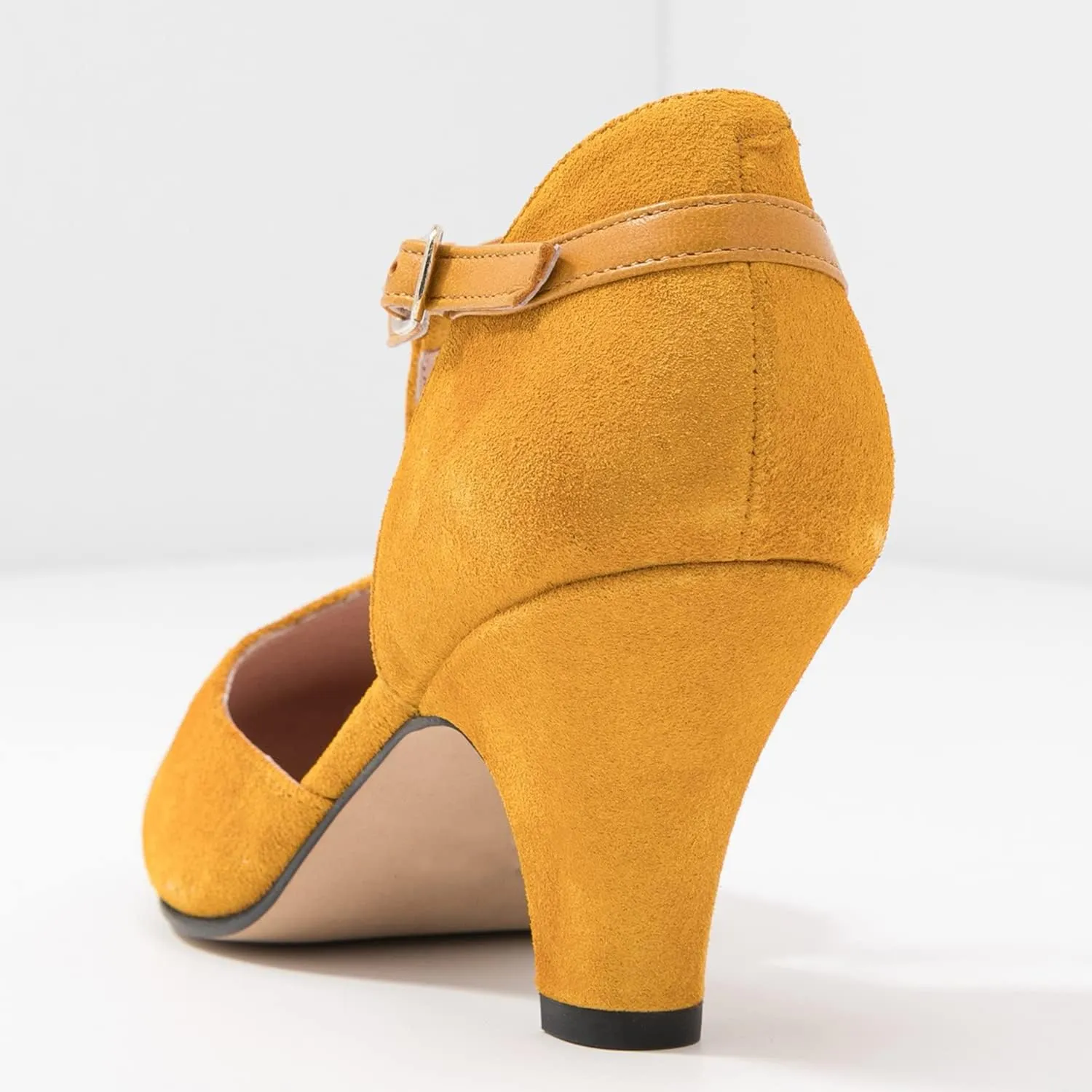 MOOMMO Women Elegant Kitten Heel Mary Jane Pumps Shoes Ankle T-Strap Round Closed Toe Cut-Out Dress Sandals Shoe Chunky Block Heels D-Orsay Suede Work Pump Fall fashion Office Wedding Spring 4-13 M US