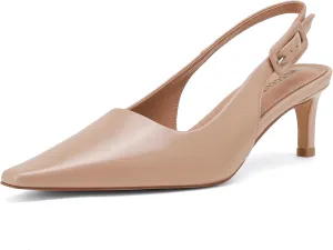 MUCCCUTE Slingback Heels for Women Closed Pointed Toe Heels Women's Pumps 2 3/5" Mid Heel Comfortable Office Wedding Party Pump