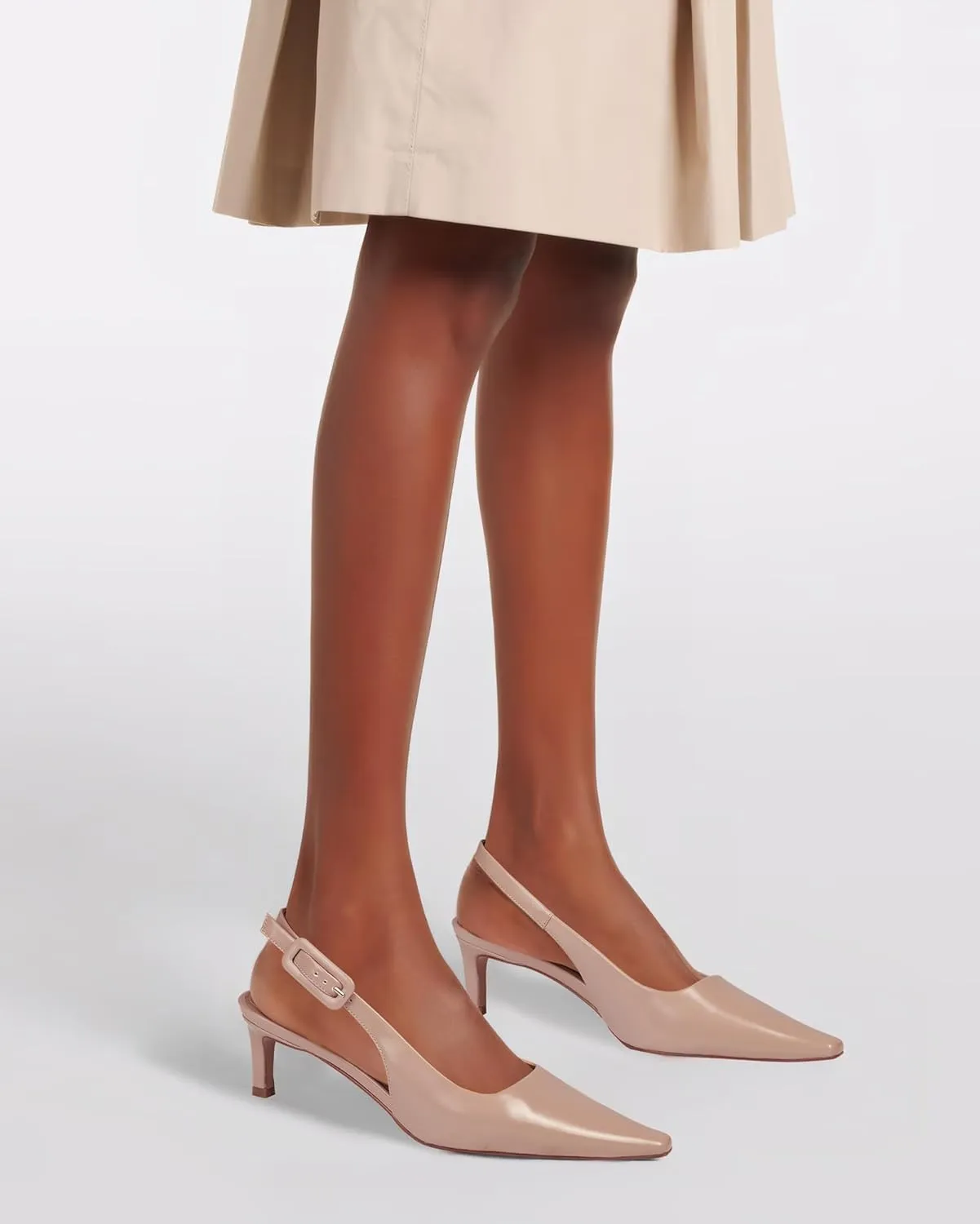 MUCCCUTE Slingback Heels for Women Closed Pointed Toe Heels Women's Pumps 2 3/5" Mid Heel Comfortable Office Wedding Party Pump