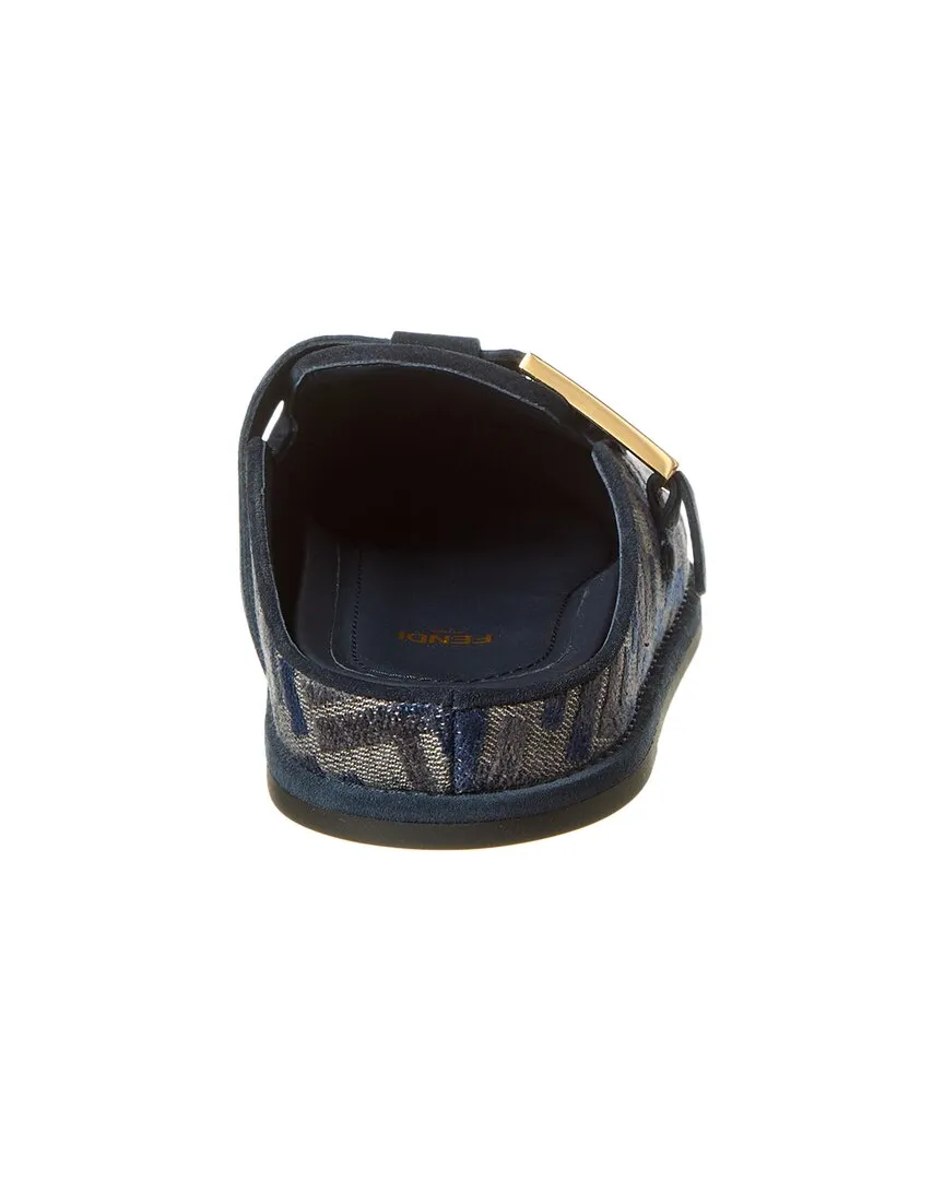 Mule Jacquard FF Suede FENDI Easy returns Site-wide sale & Logo