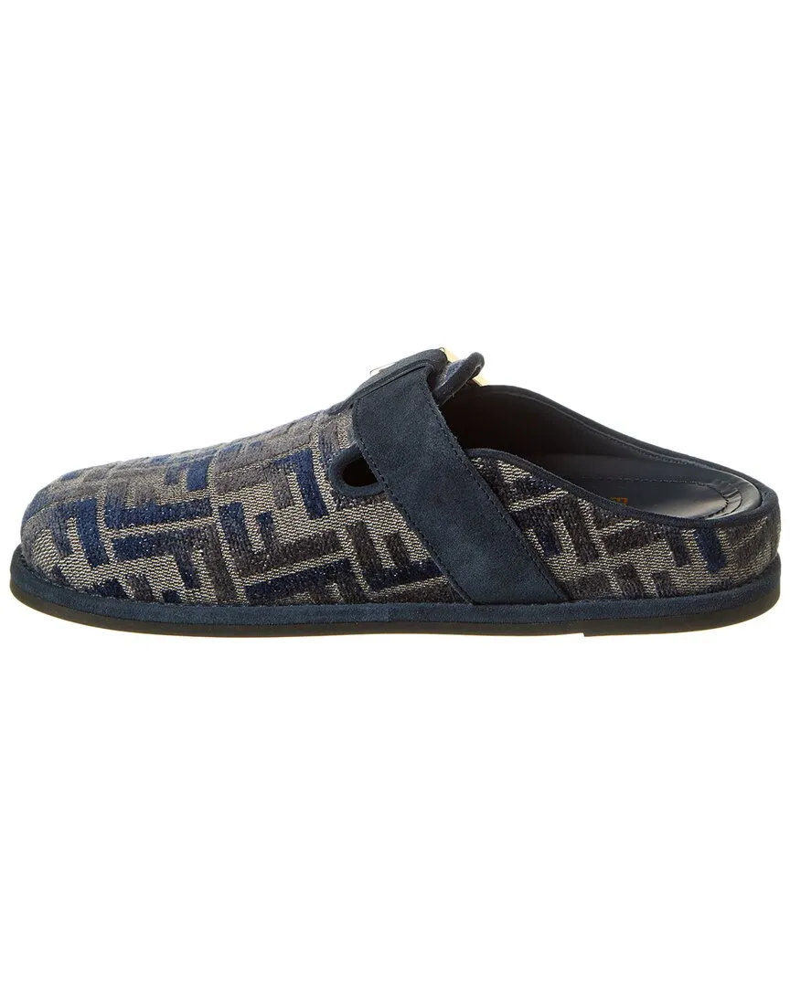Mule Jacquard FF Suede FENDI Easy returns Site-wide sale & Logo