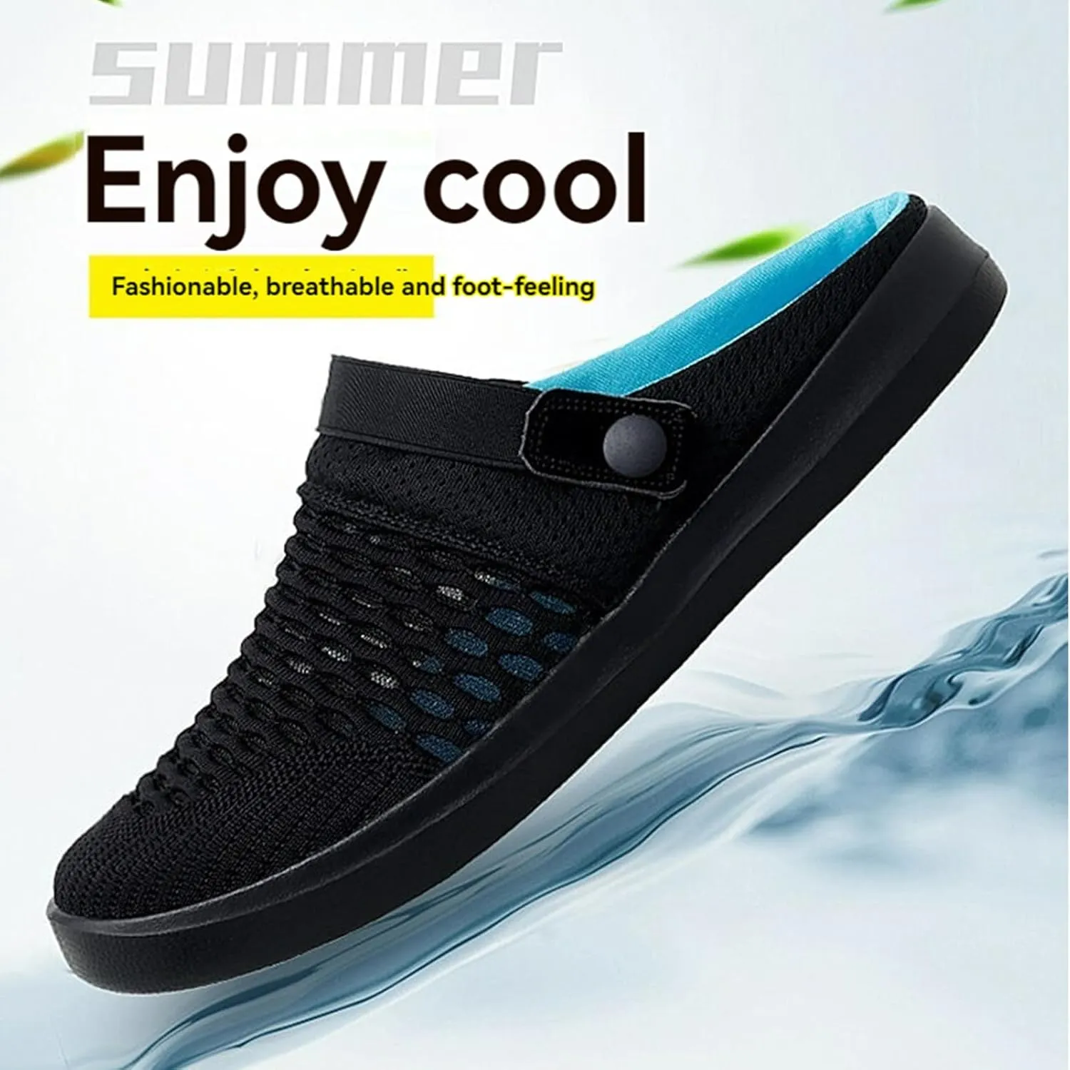 Mules Clogs for Women 2025 Air Cushion Platform Mesh Mules Sneaker Sandals for Women Orthopedic Arch Support Slippers Men Wide Width Slip On Walking Shoes