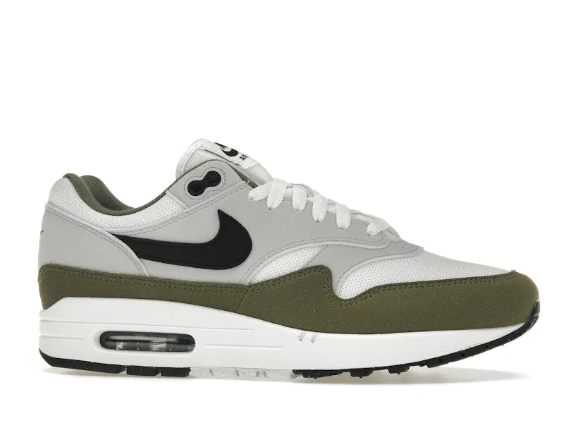 Nike Air Max 1 White Black Medium Olive