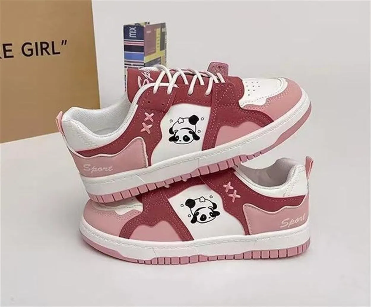 Panda Shoes Sneakers for Women Running Shoes Non Slip On Casual Walking Shoes Fashion Lightweight Sneaker for Work Travel