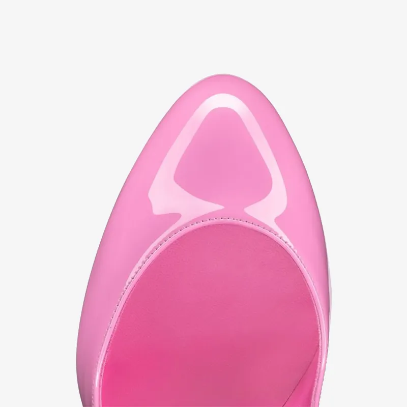 Pink Patent Calf Leather Stiletto