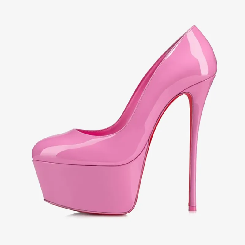 Pink Patent Calf Leather Stiletto