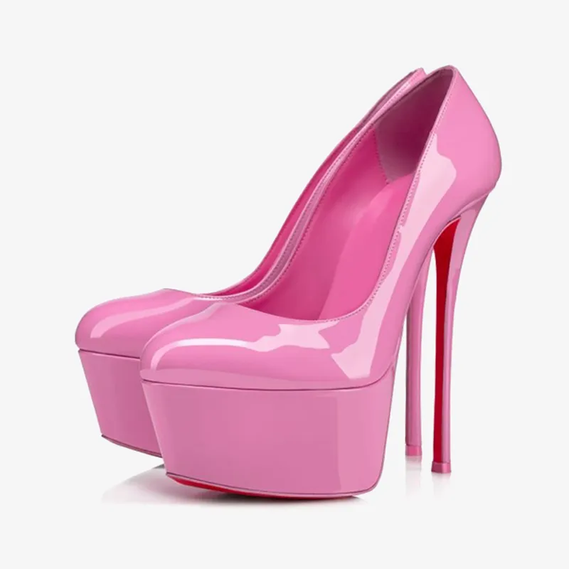 Pink Patent Calf Leather Stiletto