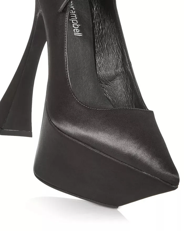 Pointed Jeffrey Spool Satin Strap Black Pumps Heel Toe Ankle Campbell Siouxsie Cost-effective Summer event