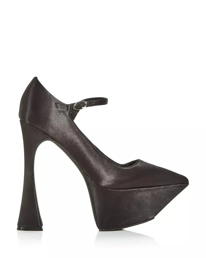 Pointed Jeffrey Spool Satin Strap Black Pumps Heel Toe Ankle Campbell Siouxsie Cost-effective Summer event