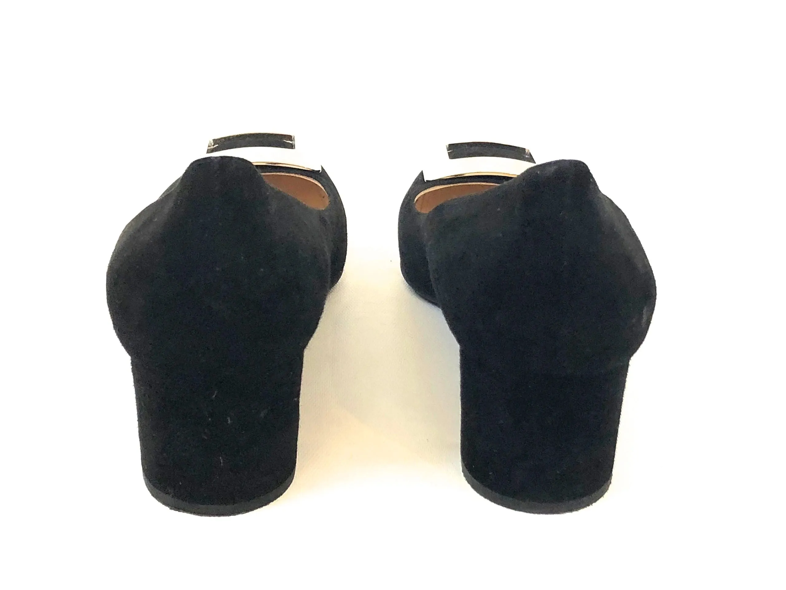 Prada Suede Buckle Pump Size 40 It (10 Us)