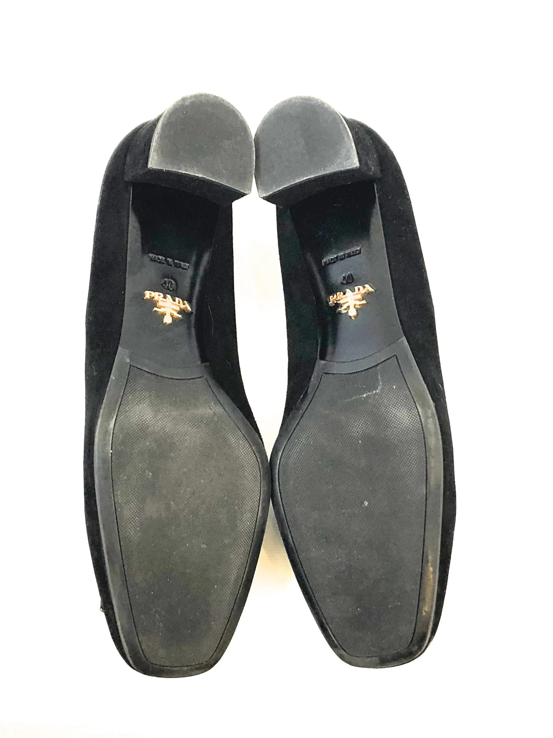 Prada Suede Buckle Pump Size 40 It (10 Us)