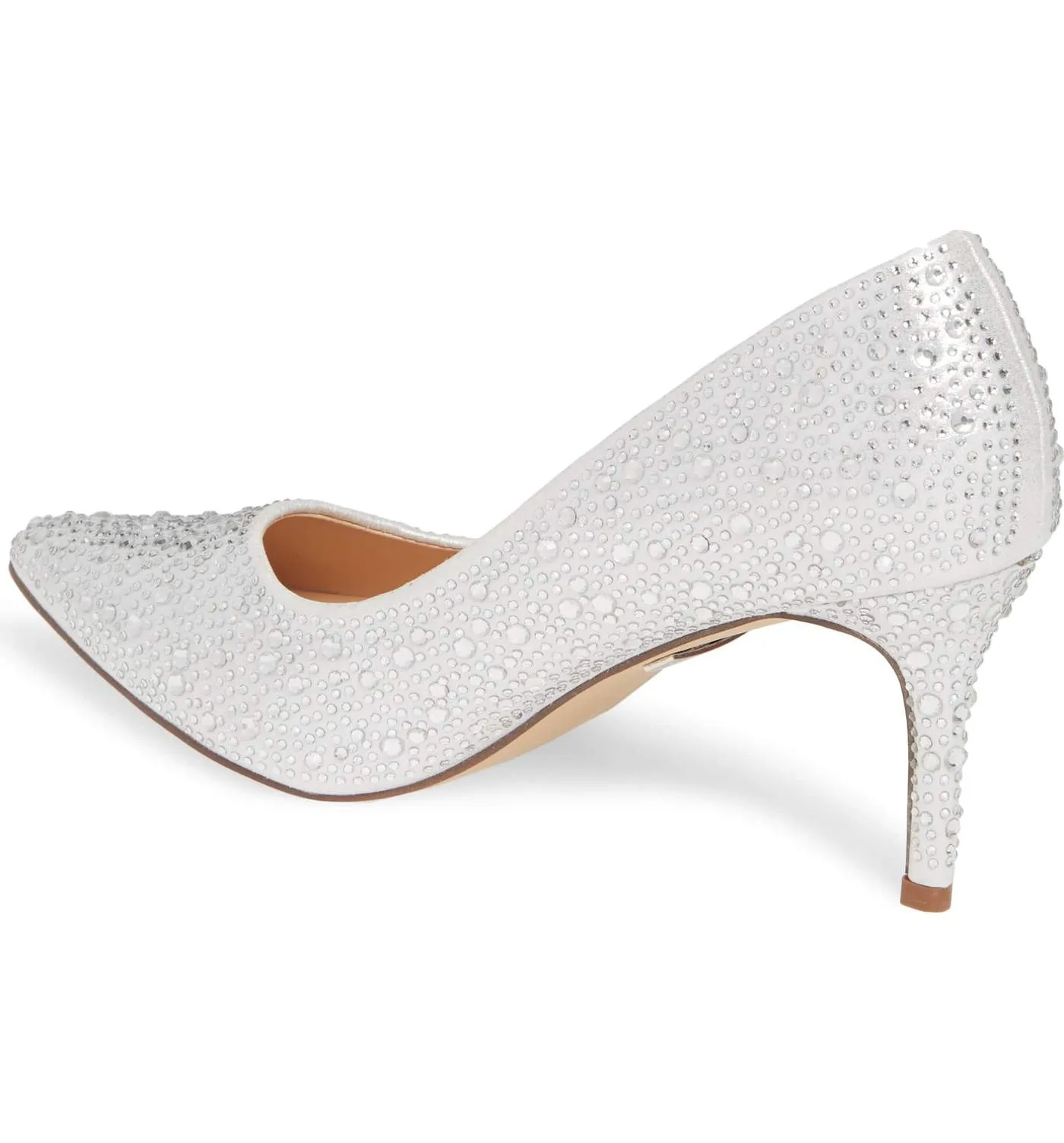 Pump Reliable Mid Pumps Lorraine Formal Silver Trendsetting Heel Pointed JEWEL Toe Lauren Rhinstone