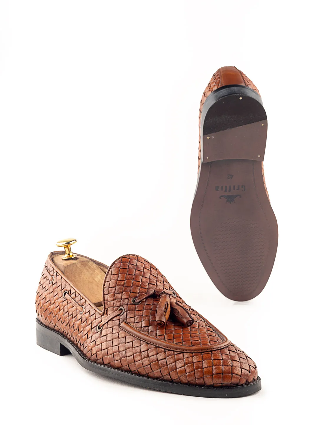 Rabanne Graffiti Flamingo Tassel Loafers For Men