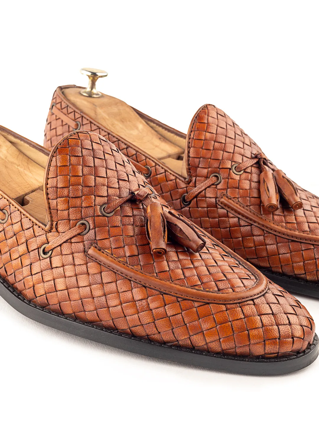 Rabanne Graffiti Flamingo Tassel Loafers For Men