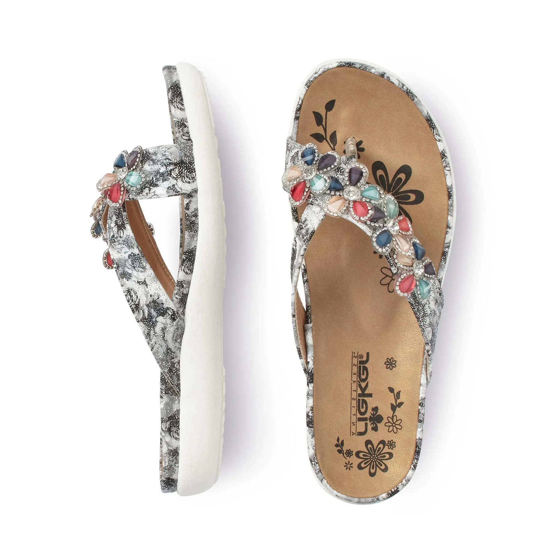 RIEKER V9591-90 GREY LADIES' SANDALS