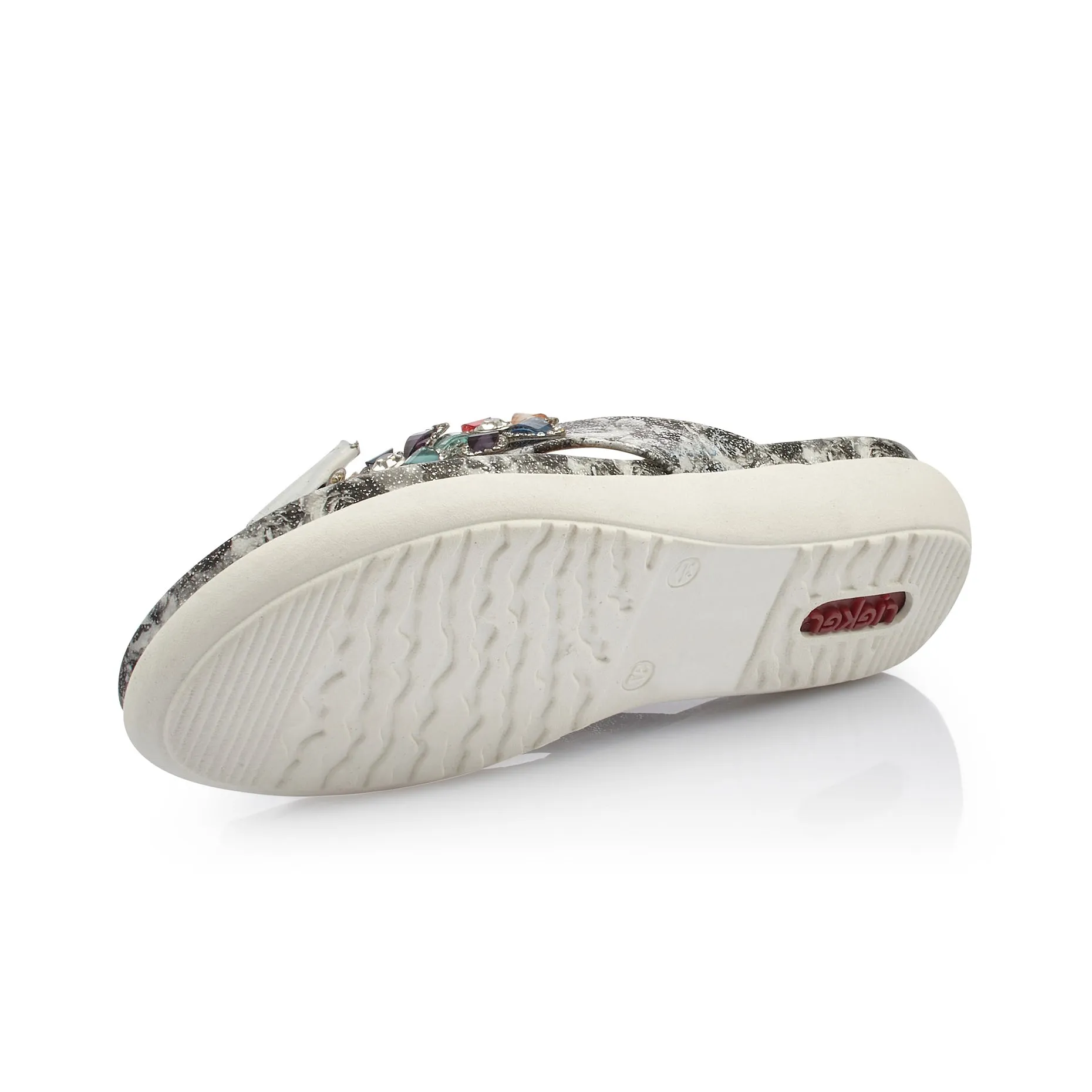 RIEKER V9591-90 GREY LADIES' SANDALS