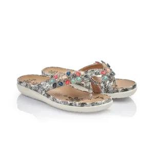 RIEKER V9591-90 GREY LADIES' SANDALS