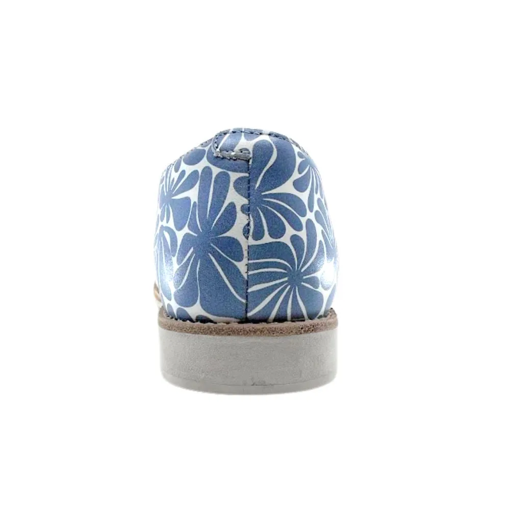 ROLLIE SIDECUT PUNCH WHITE/STEEL BLUE FLOWER