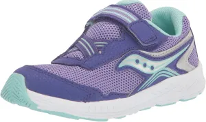 Saucony unisex child Ride 10 Jr Sneaker, Purple, 4.5 Wide Little Kid US