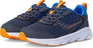 Saucony Wind 3.0 (Little Big Kid) Sneaker, Navy/Peel, 7 X-Wide US Unisex