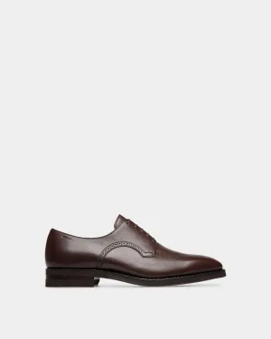 Scribe Derby in Brown Grained Leather