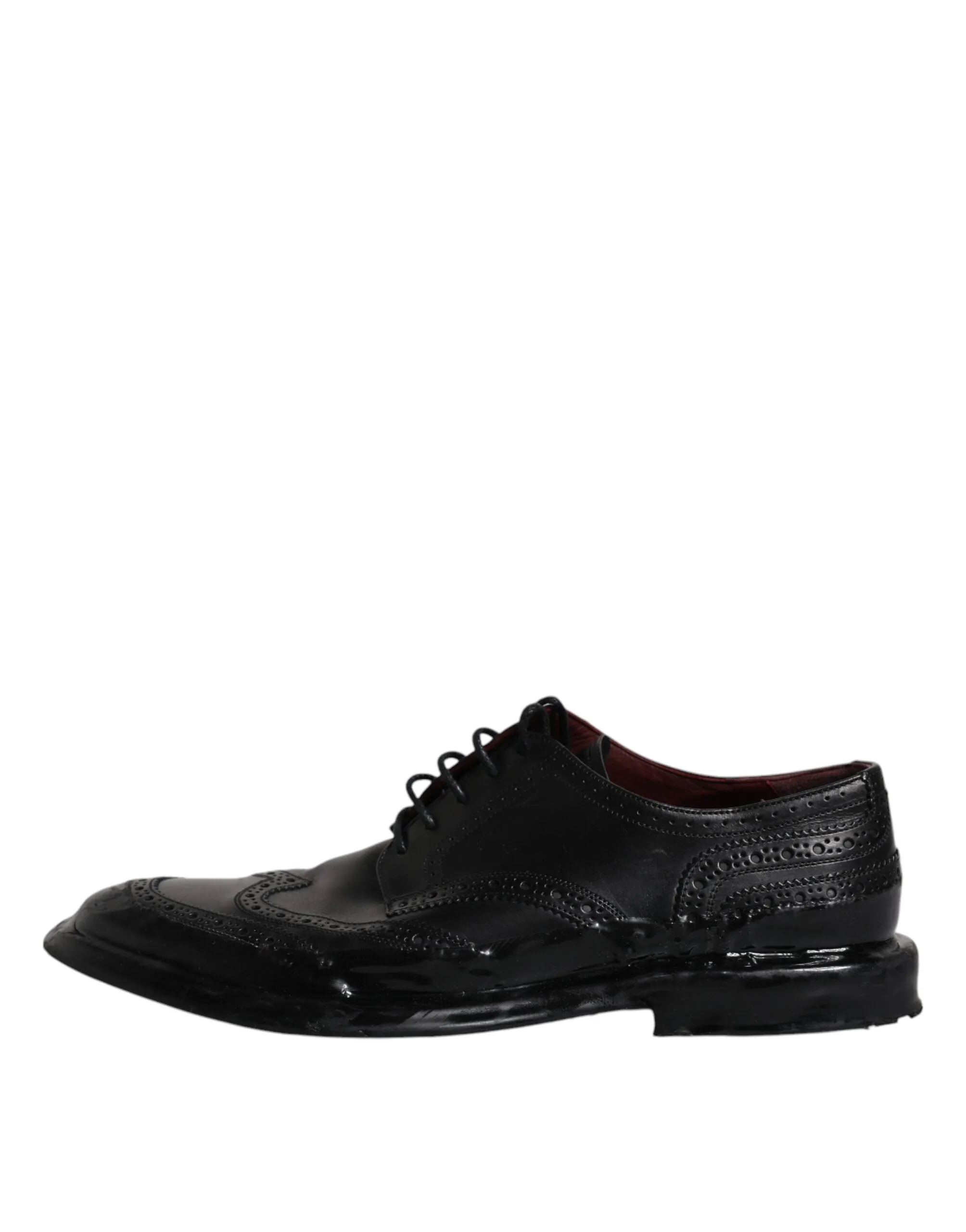Shoes Black Guaranteed protection Dolce Leather Gabbana Derby Low-cost deal & Wingtip Formal