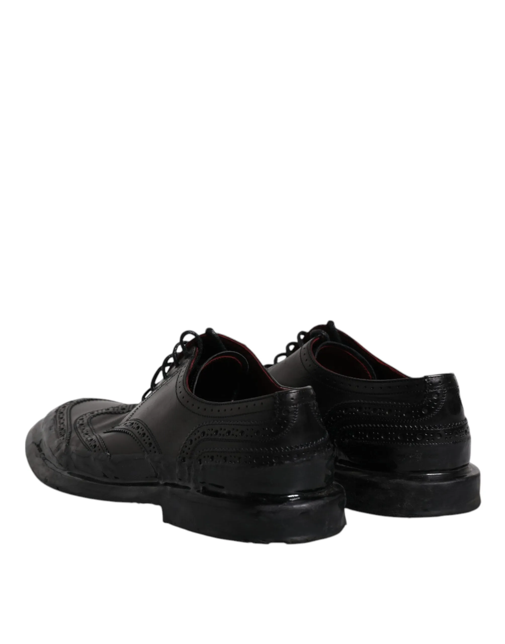 Shoes Black Guaranteed protection Dolce Leather Gabbana Derby Low-cost deal & Wingtip Formal
