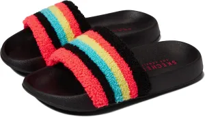 Skechers Baby-Girl's Street Sunny Slides-Stripe Brights Sneaker