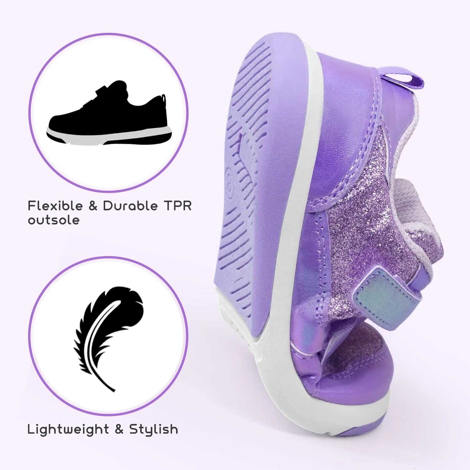 SKYWHEEL Toddler Boys Girls Tennis Shoes Kids Slip On Barefoot Shoes Wide Casual Walking Running Sneakers for Little Kids