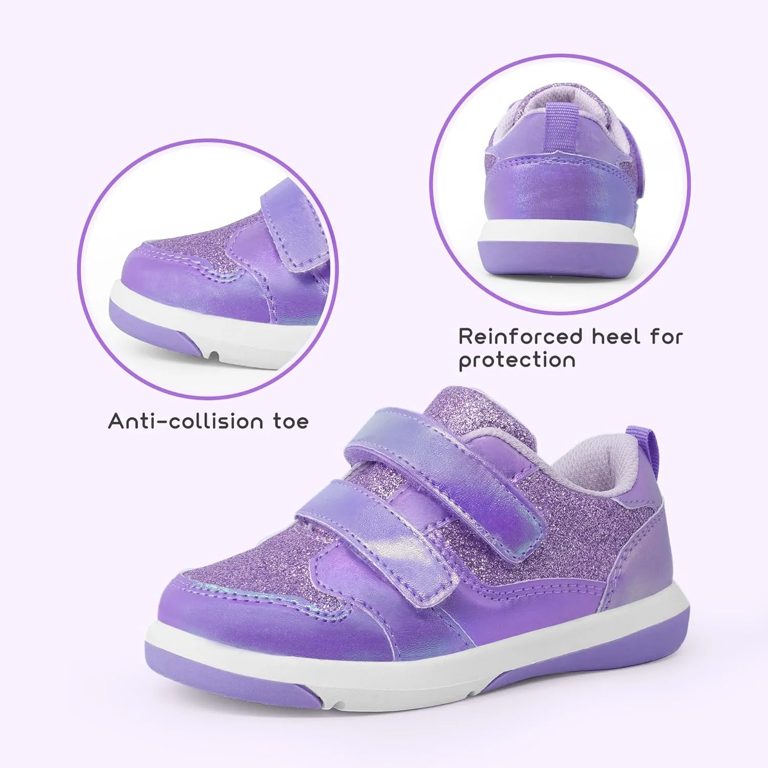 SKYWHEEL Toddler Boys Girls Tennis Shoes Kids Slip On Barefoot Shoes Wide Casual Walking Running Sneakers for Little Kids