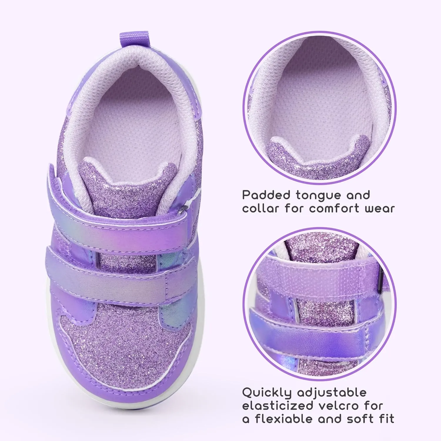 SKYWHEEL Toddler Boys Girls Tennis Shoes Kids Slip On Barefoot Shoes Wide Casual Walking Running Sneakers for Little Kids