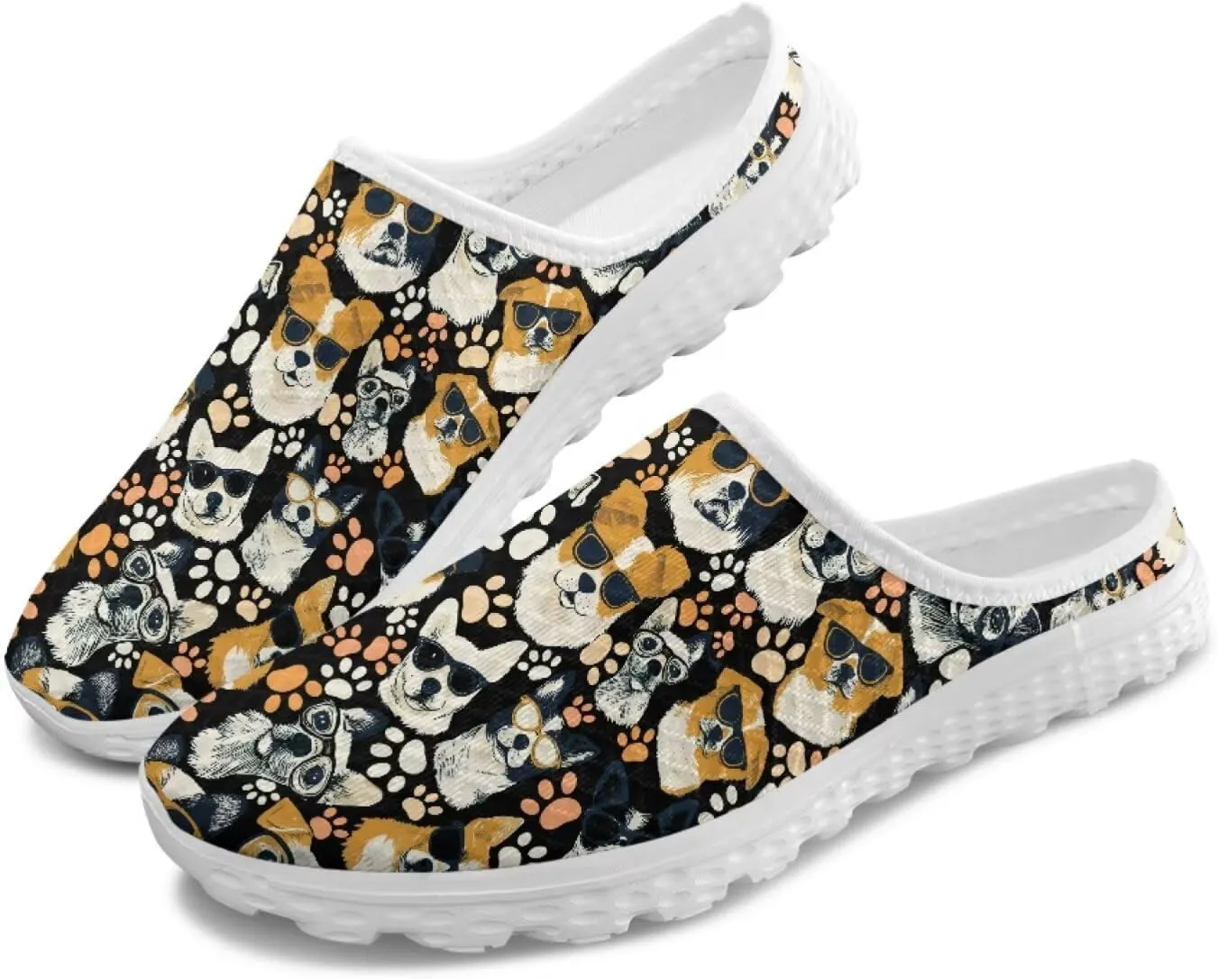 Slip On Women Shoes Y2K Kitty Painted Daily Walking Mule Sneakers Slip Resistance Backless Hiking Slippers