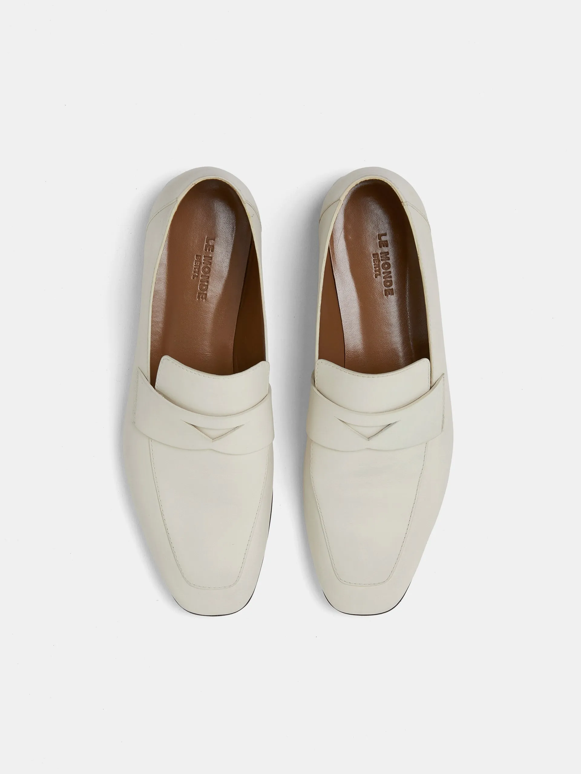 Soft Loafer / Ecru Placket Leather