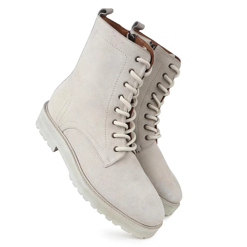 Suede Extralight Chunky Zip Derby Boots