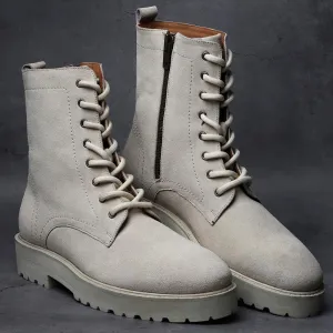 Suede Extralight Chunky Zip Derby Boots