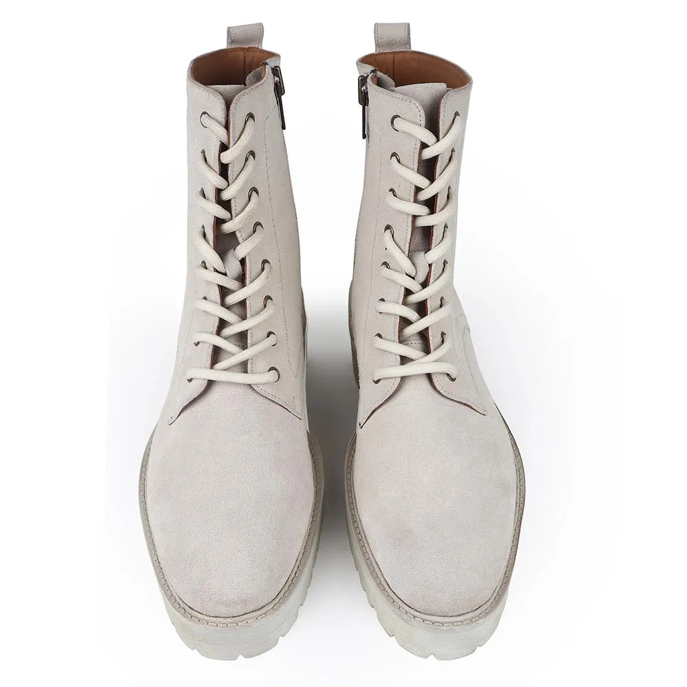 Suede Extralight Chunky Zip Derby Boots