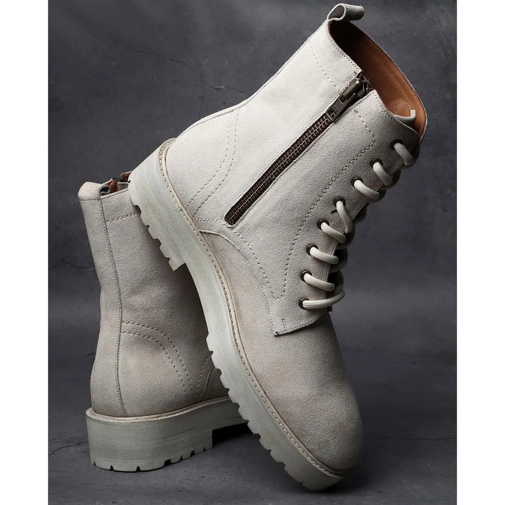 Suede Extralight Chunky Zip Derby Boots