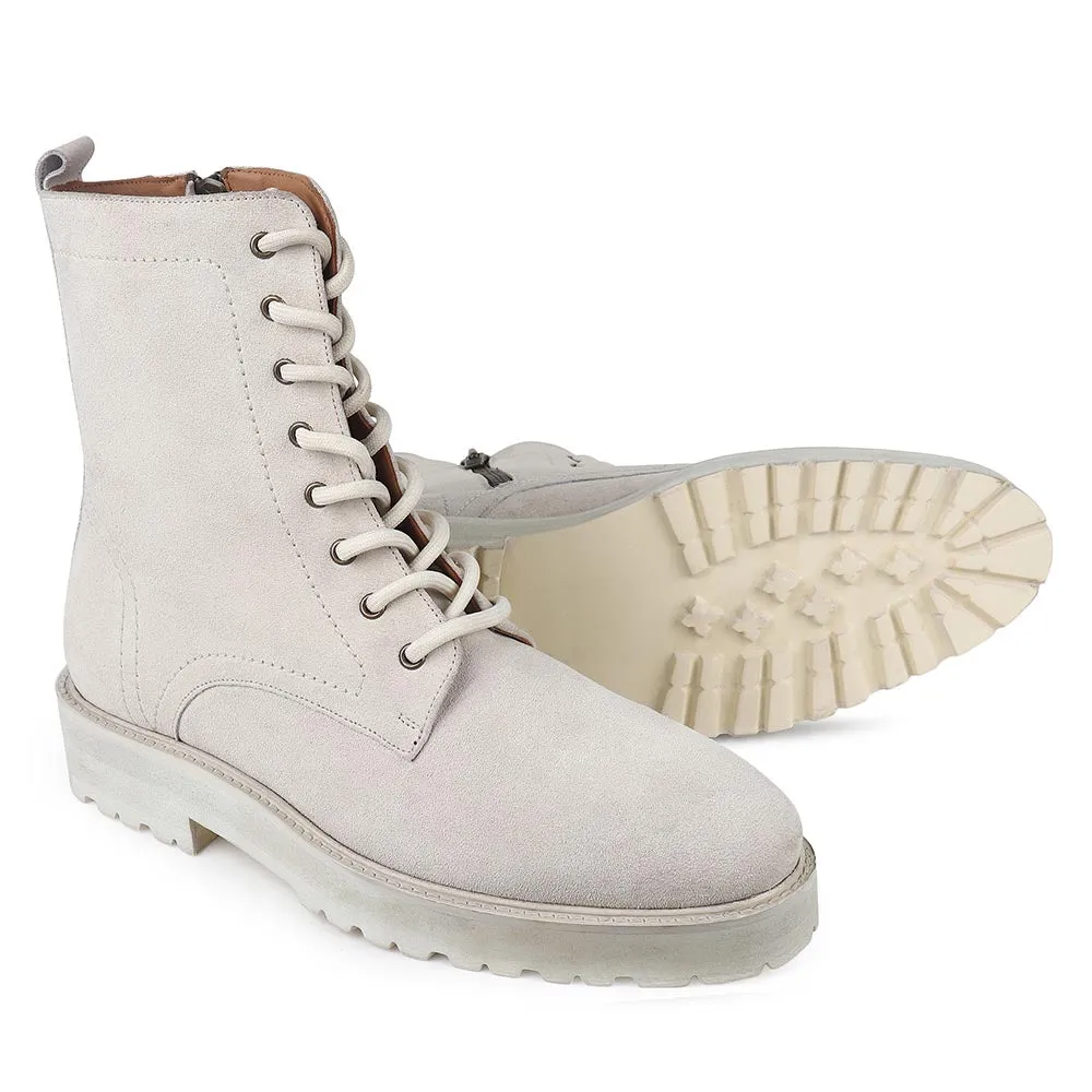 Suede Extralight Chunky Zip Derby Boots