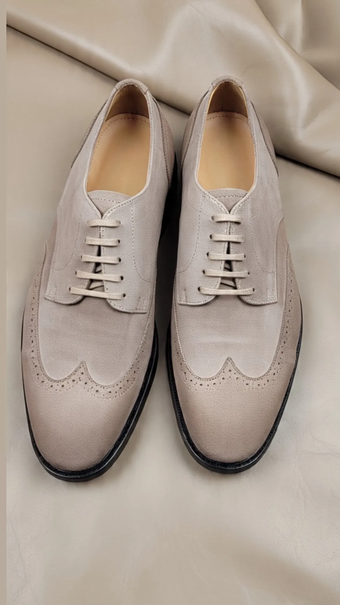 Suede leather derby -045