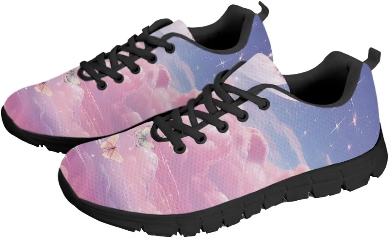 SYtrade Women's Walking Shoes Sports Sneakers Breathable Mesh Upper - Breathing Shoes Black Sole