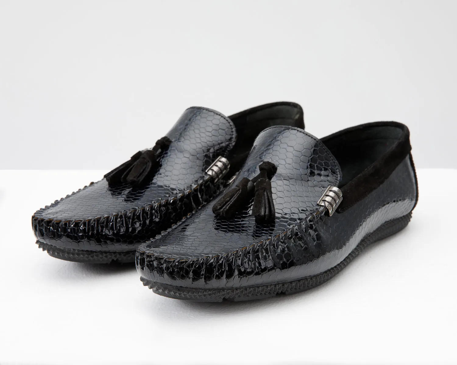 The Cordova Black Patent Leather Tassel Loafer Men Shoe  Final Sale!