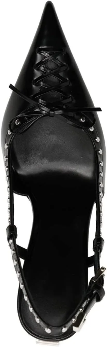 THESHY Women's Pointed Toe Stiletto Heels Backless Slingback Strap High Heel Pumps Fashion Sexy Dress Pumps for Women