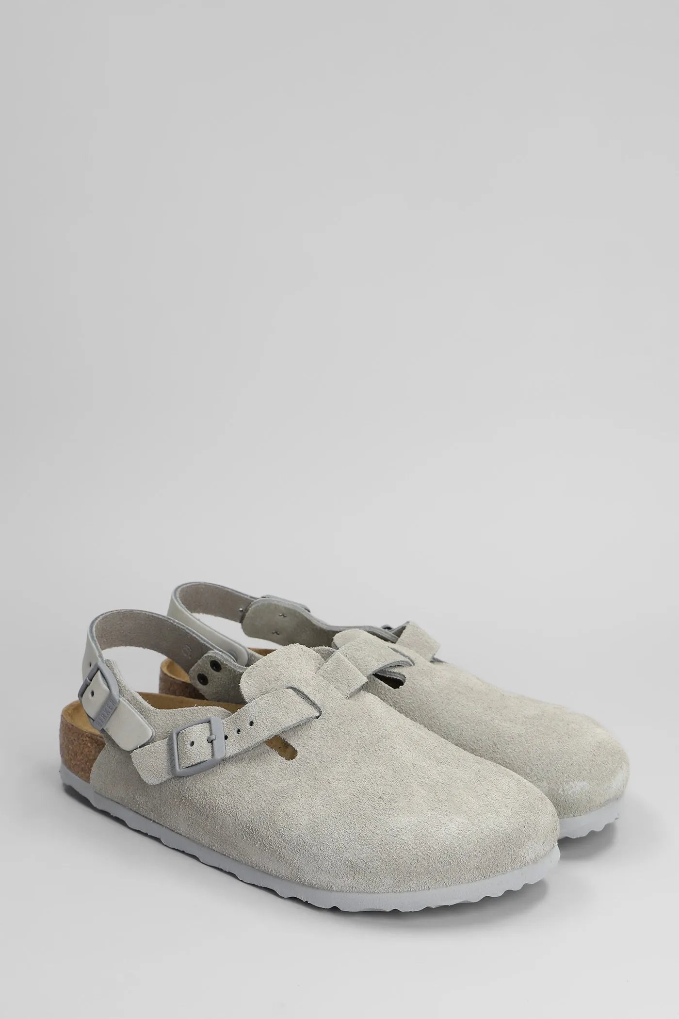 Tokio Slipper-Mule in grey suede