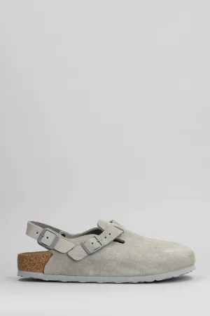 Tokio Slipper-Mule in grey suede