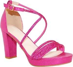 TRENDSUP Women's Hi-Chunk High Heel Pump Sandals