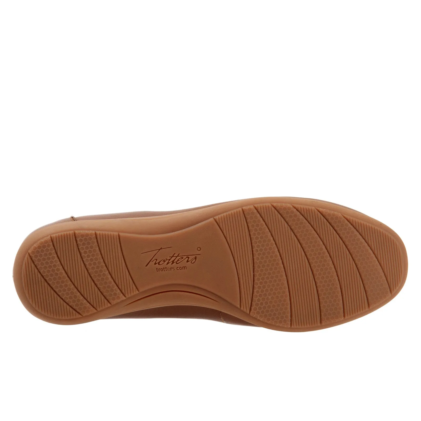 Trotters Deanna T2055-210 Womens Brown Narrow Leather Loafer Flats Shoes