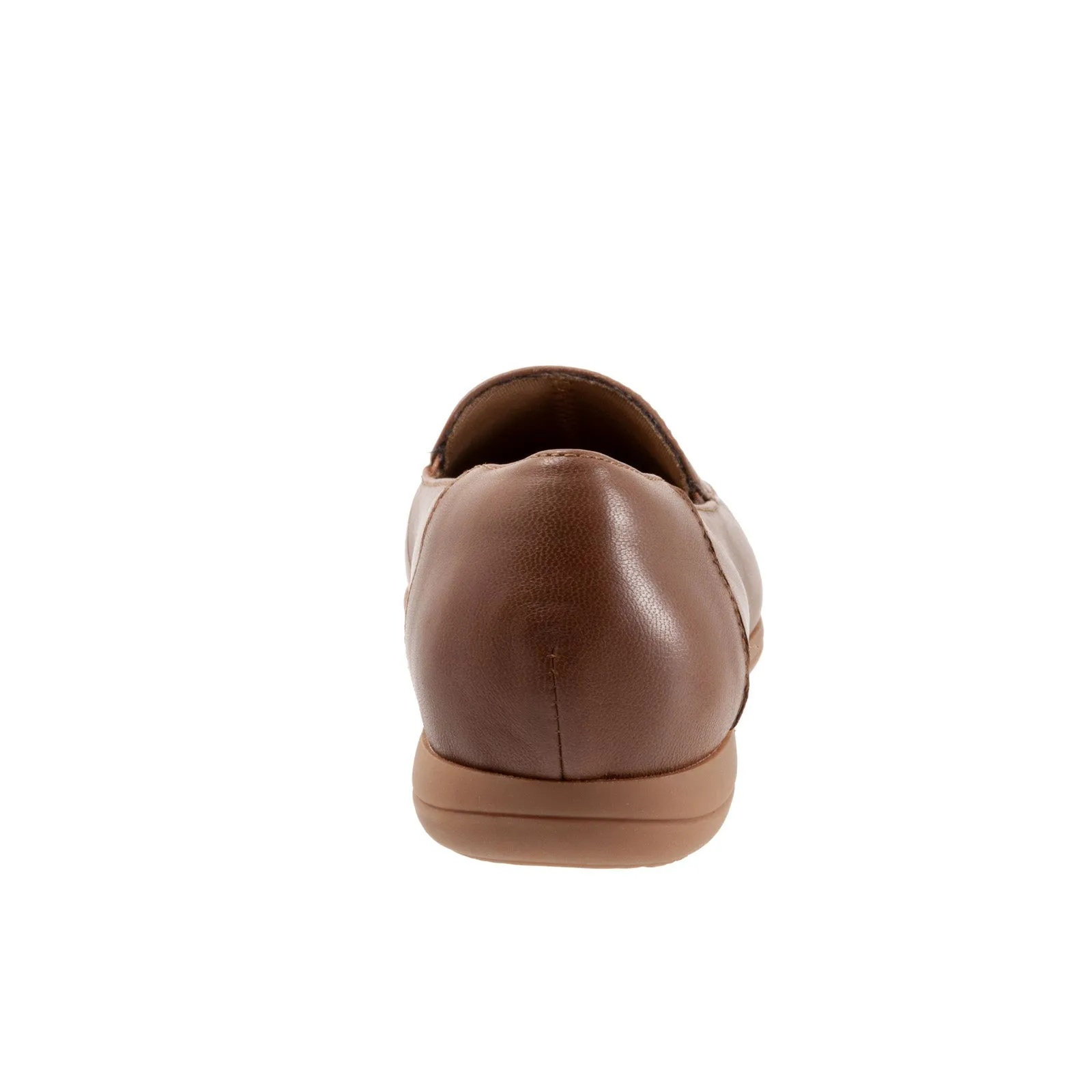 Trotters Deanna T2055-210 Womens Brown Narrow Leather Loafer Flats Shoes