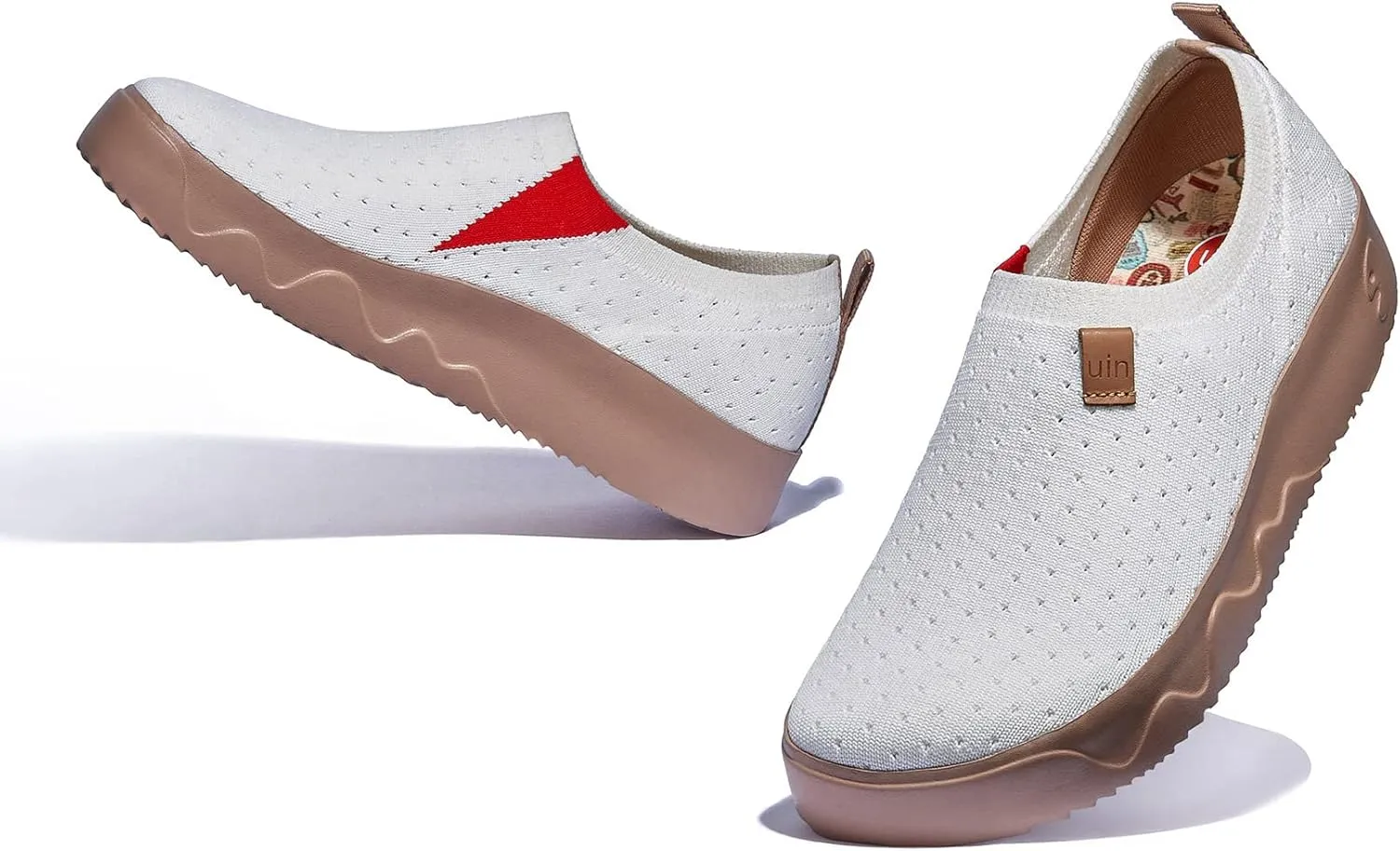 UIN Women's Art Travel Walking Shoes Slip On Casual Lightweight Wide Toe Fashion Sneaker Toledo Ⅸ